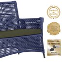 Ver imagem 3 de 2 Sofá Área e Mesa Igapó Alumínio Pintura Preta Corda Náutica Estofado Impermeável Almofada 13 Trama