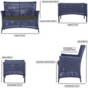 Ver imagem 2 de 2 Sofá Área e Mesa Igapó Alumínio Pintura Preta Corda Náutica Estofado Impermeável Almofada 13 Trama