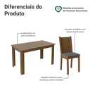Ver imagem 6 de Conjunto Sala de Jantar Mesa Tampo de Madeira 6 Cadeiras Rustic/Silver Analu Madesa