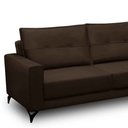 Ver imagem 3 de Sofá 4 Lugares com Chaise Direito 265cm Soreh F05 Veludo Marrom - Mpozenato