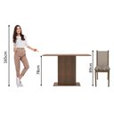 Ver imagem 4 de Conjunto Sala de Jantar Mesa Tampo de Madeira 4 Cadeiras Talita Madesa