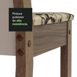 Conjunto Sala de Jantar Mesa Tampo de Madeira 4 Cadeiras Talita Madesa - 7