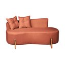 Ver imagem 2 de Conjunto 2 Poltronas + Sofá Curvo Orgânico Luna Boucle Terracota - Montanaris Decor