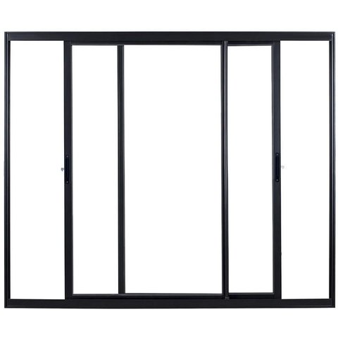 Vitro de Aluminio 2 Folhas Móveis sem Grade Linha Modular:1,00 X 1,20/preto