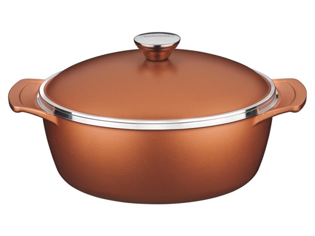 CACAROLA 30CM 7 0L LYON DOURADO ALUMINIO COM REVESTIMENTO AN - 2