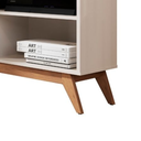 Ver imagem 3 de Rack de TV 50" 55" Retro para Apartamento Pequeno Malbec Wood Anto:OffWhite/Freijó
