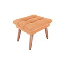 Ver imagem 1 de Puff Premium Descando Decorativo Sala Nantes Boucle Mostarda