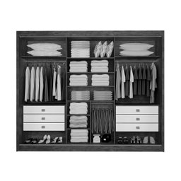 Guarda-Roupa Casal com Espelho Los Angeles 03 Portas D'Doro Móveis - Branco D'Doro Móveis - 3