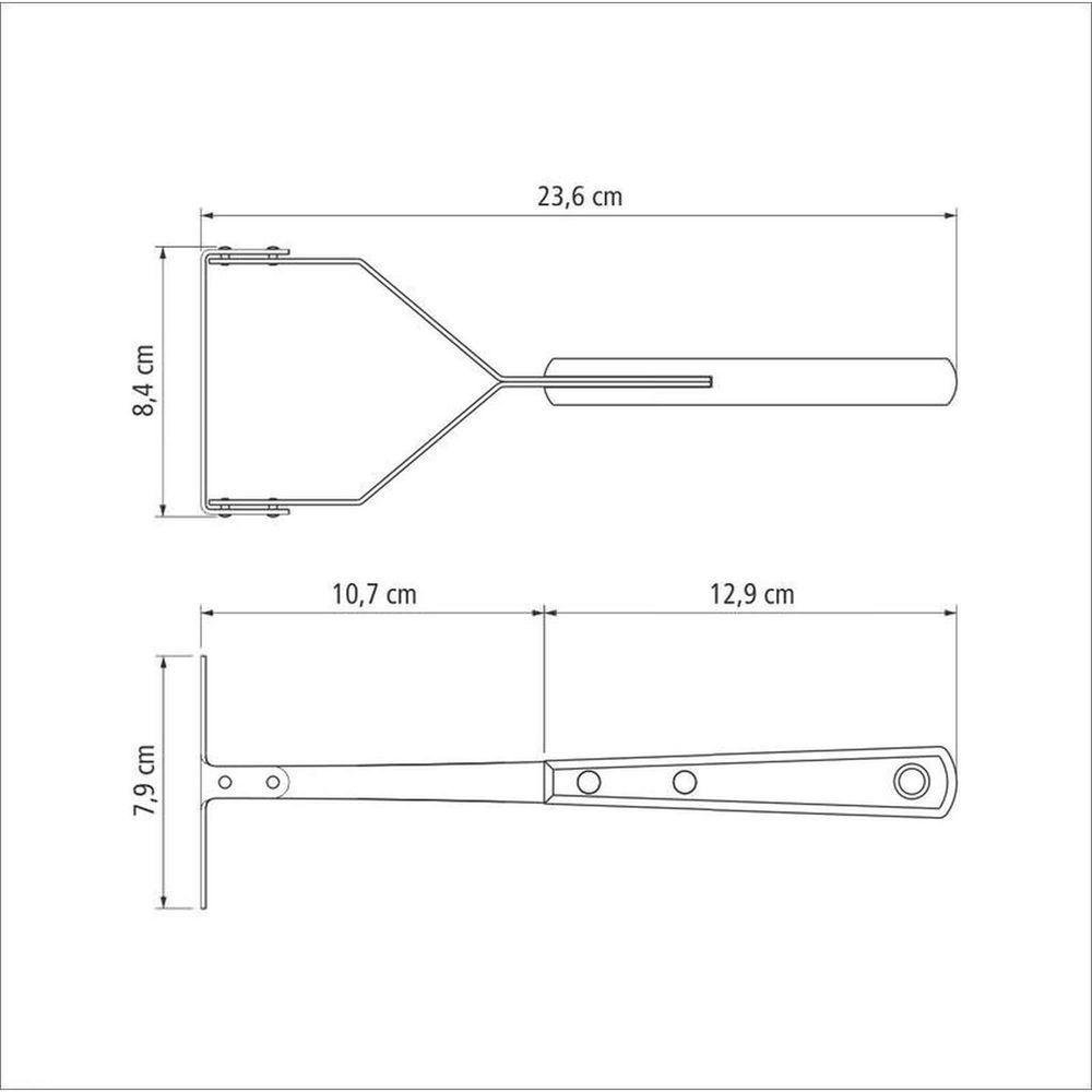 Amassador para Batatas Polywood Tramontina em Aço Inox e Madeira Castanho Tramontina - 4