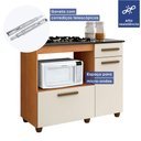 Ver imagem 7 de Balcão para Cooktop 4 Bocas 2 Portas 1 Gaveta Violeta Kaiki Móveis