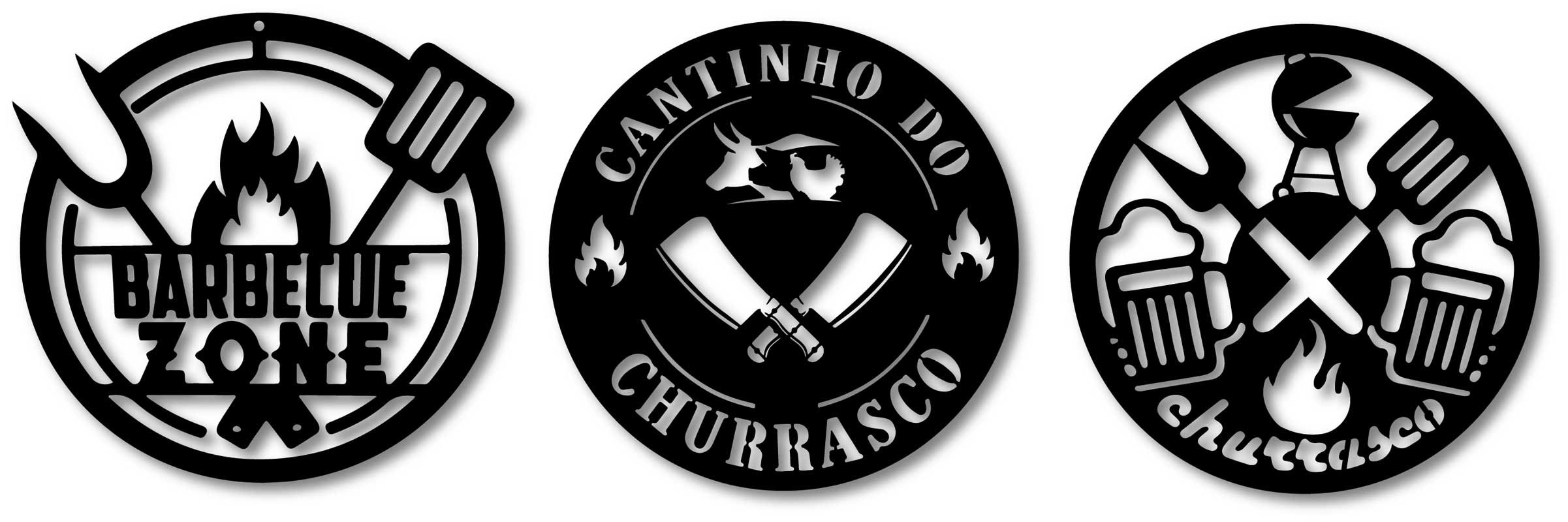 Três Placas Decorativas Para Churrasqueira, Edicula - 8