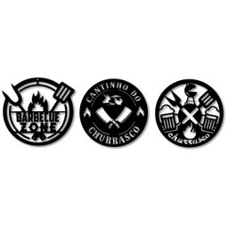 Três Placas Decorativas Para Churrasqueira, Edicula - 8