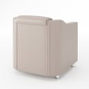 Ver imagem 5 de Kit 4 Poltronas para Recepção Consultorio Médico – Balaqui Cor:Courino Bege