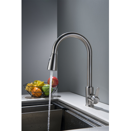 Torneira Misturdor Monocomando Cozinha Aço Escovado Extensível Gourmet 2201F GOWFF Misturador Cozinh - 3