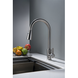 Torneira Misturdor Monocomando Cozinha Aço Escovado Extensível Gourmet 2201F GOWFF Misturador Cozinh - 2