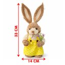 Ver imagem 4 de Boneco Coelhinho Coelho Palha Enfeite Decoração Páscoa 33cm