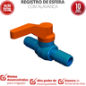 Registro de Esfera com União Dentada com Alavanca Pvc Bitola 3/4'' Cor Azul Irriga Durín - 2