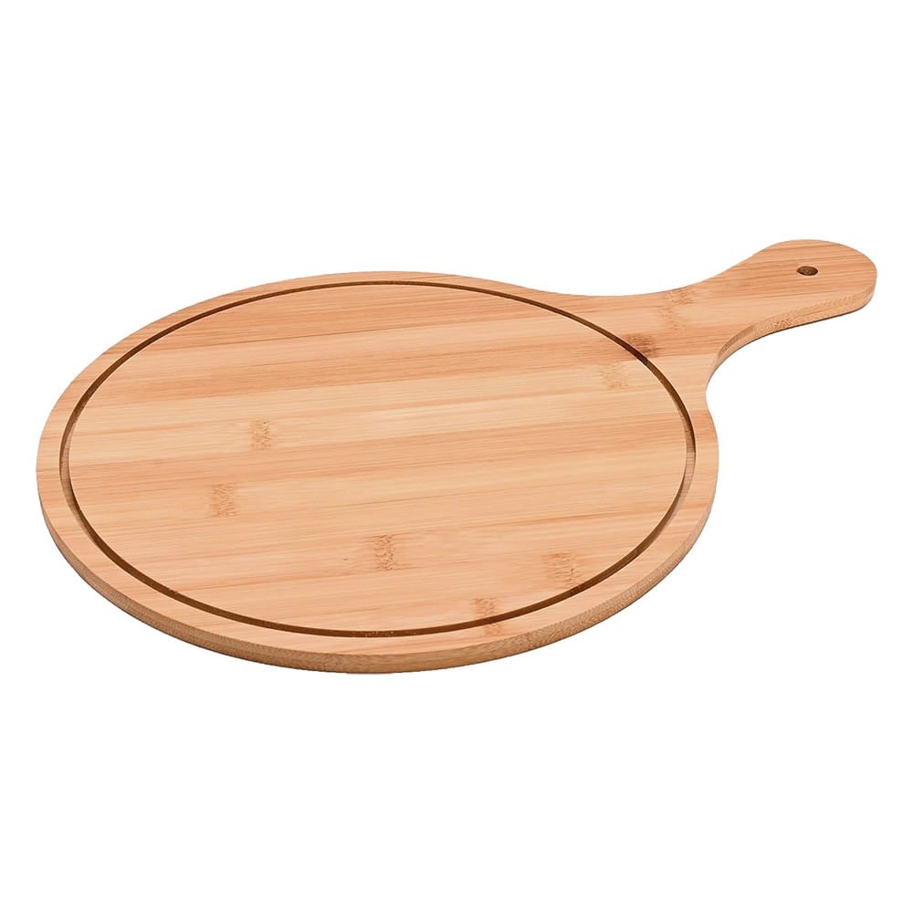 Tábua para Frios Cazza Redonda em Bambu com Alça - 1