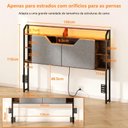 Ver imagem 3 de Cabeceira Box Casal com Prateleiras, Led e Tomadas Usb/usb-c