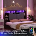 Ver imagem 7 de Cabeceira Box Casal com Prateleiras, Led e Tomadas Usb/usb-c