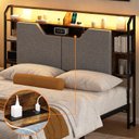 Ver imagem 2 de Cabeceira Box Casal com Prateleiras, Led e Tomadas Usb/usb-c