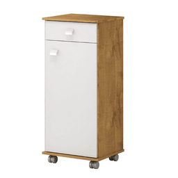 Balcão com Rodinhas Bianca 1 Porta 1 Gav. Castanho/branco - 4