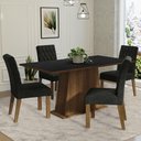 Ver imagem 1 de Conjunto Sala de Jantar Mesa Tampo de Madeira 4 Cadeiras Rustic/preto/oxford Ashley Madesa