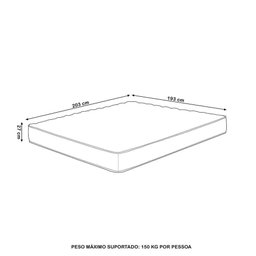 Colchão King Espuma D45 193x203x23cm One Face Black - 5