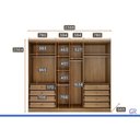 Ver imagem 3 de Guarda Roupa Casal Linea 6 Portas 8GAVS Neve N. Horizonte