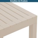 Ver imagem 3 de Mesa de Jantar Área Externa Quadrada Creta Pequena Fratini 72 Cm (largura) em Polipropileno Nude