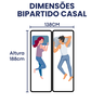 Cama Box Casal Bipartida 138x188cm Preta – Base Reforçada - 4