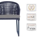 Ver imagem 3 de 6 Cadeira Noronha Aluminio Micro Pintura Azul Marinho, Tr. Telinha Corda Nautica Azul Marinho,