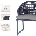 Ver imagem 4 de 6 Cadeira Noronha Aluminio Micro Pintura Azul Marinho, Tr. Telinha Corda Nautica Azul Marinho,