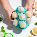 Ver imagem 7 de Forma de Gelo Bandeja de Silicone Drink Bebida Cha Coquetel Molde Formato Bola de Basquete Festa Eve