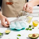 Ver imagem 4 de Forma de Gelo Bandeja de Silicone Drink Bebida Cha Coquetel Molde Formato Bola de Basquete Festa Eve