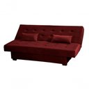 Ver imagem 4 de Sofá Cama Casal 3 Lugares Laila - Veludo Vinho