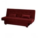 Ver imagem 1 de Sofá Cama Casal 3 Lugares Laila - Veludo Vinho