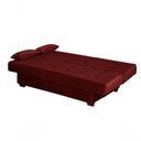 Ver imagem 3 de Sofá Cama Casal 3 Lugares Laila - Veludo Vinho