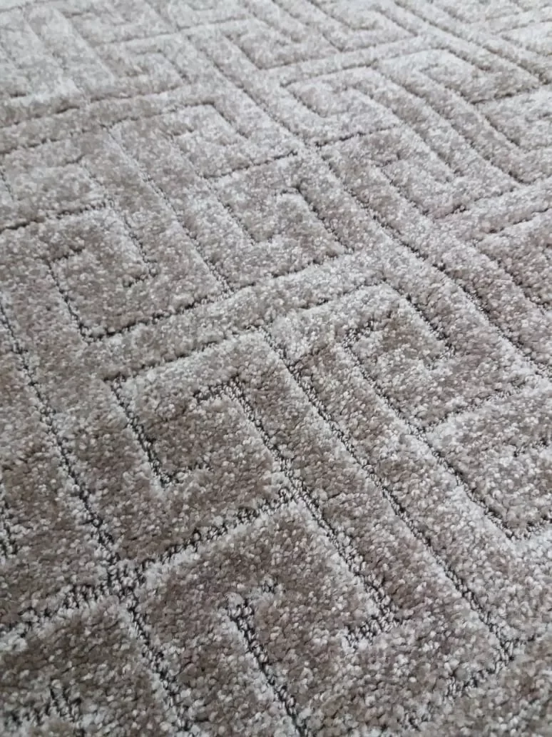 Ver imagem 3 de Tapete 3d Taupe 3x4m 300x400cm Geometrico Alto Relevo Grego