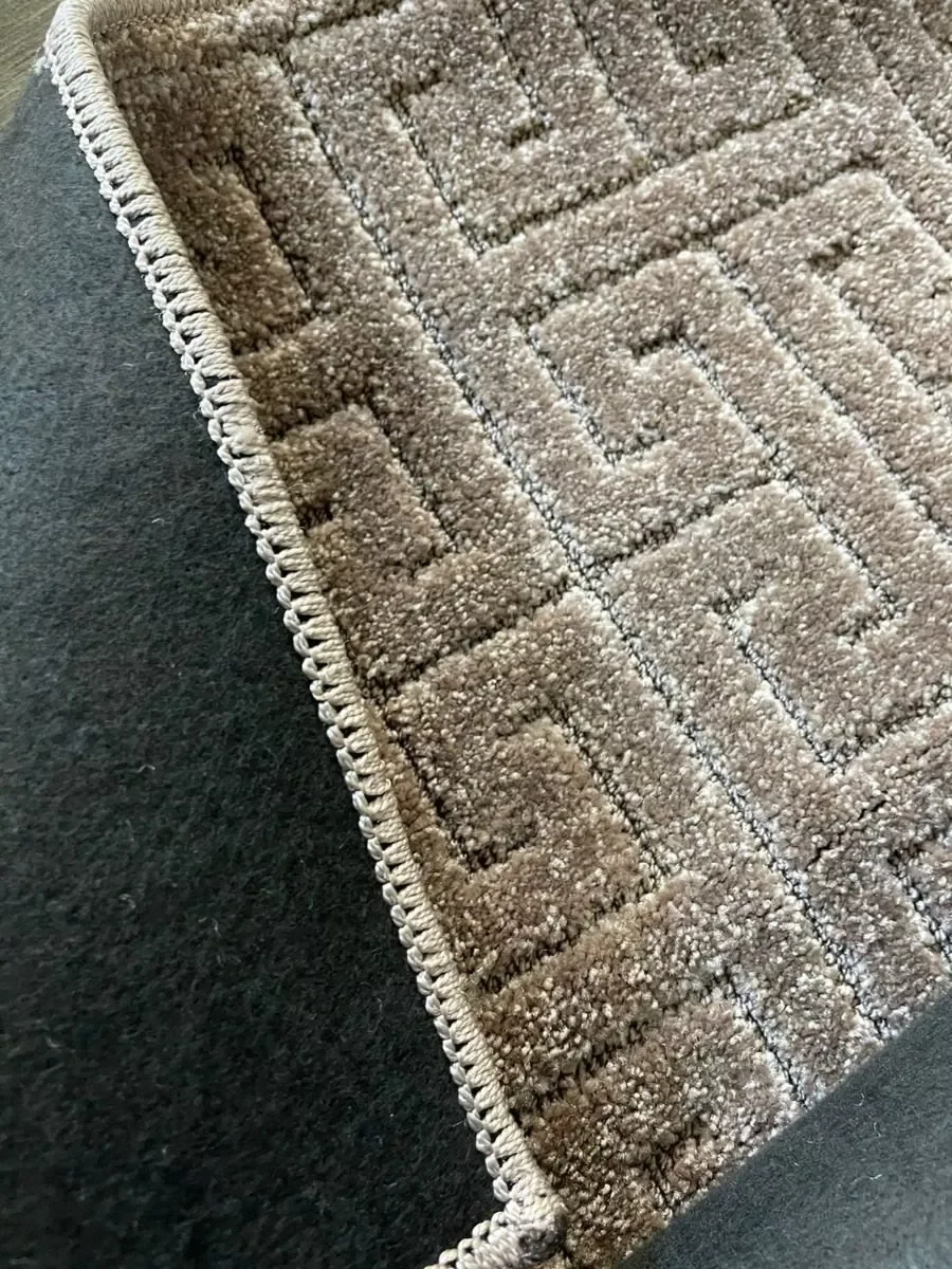 Ver imagem 4 de Tapete 3d Taupe 3x4m 300x400cm Geometrico Alto Relevo Grego