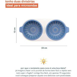 Recipiente Fazer Ovos Omeleteira Microondas Rápido Prático - 4