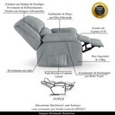 Ver imagem 3 de Poltrona do Papai Reclinável Melim Power Touch Linho Fh1 - D'rossi Cor Cinza