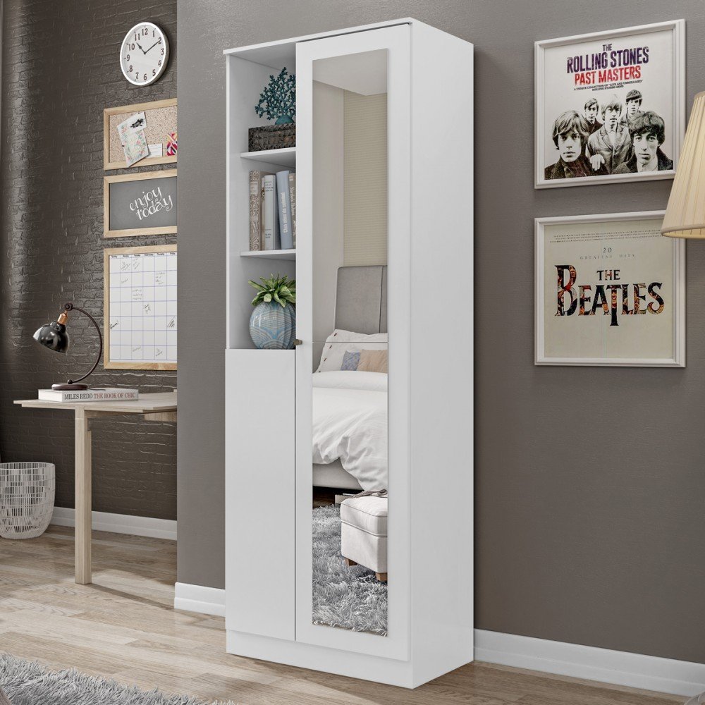 Sapateira Lince 2 Portas 7 Prateleiras Branco - Mx Móveis