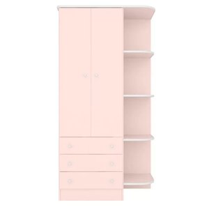 Roupeiro Infantil 2 Portas com Cantoneira Doce Sonho - Qmove