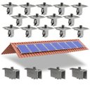 Ver imagem 1 de Kit Fixador Grampo Final e Intermediário Para 08 Placas Painel Solar Alumínio e Inox | Perfil Master