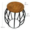 Ver imagem 5 de Banco Branco Barril Tubo Banqueta Puff Seat Garden Ferro e Madeira Sala de Estar Cozinha Bar Bistrô