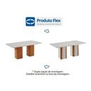 Ver imagem 4 de Sala Jantar Mesa Maldivas Tampo C/ Vidro Curvo 180cm+6 Cadeiras Maldivas Madeira Naturale/off White