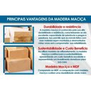 Ver imagem 5 de Sala Jantar Mesa Maldivas Tampo C/ Vidro Curvo 180cm+6 Cadeiras Maldivas Madeira Naturale/off White