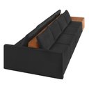 Ver imagem 5 de Sofá Ilha 4 Lugares Living 392cm Modulado Lary Veludo K01 Cor Preto