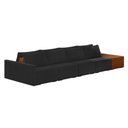 Ver imagem 1 de Sofá Ilha 4 Lugares Living 392cm Modulado Lary Veludo K01 Cor Preto